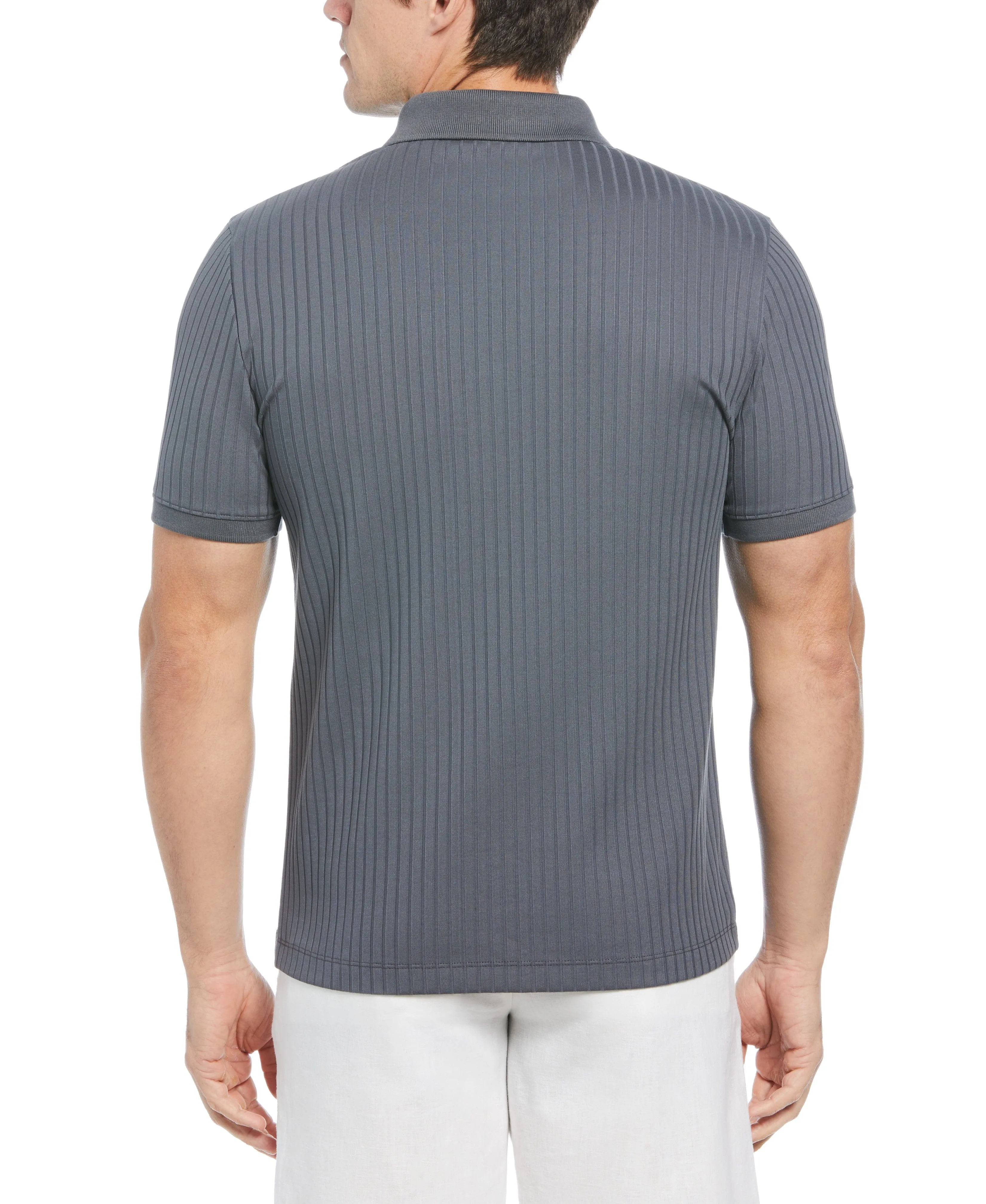 Quarter Zip Ribbed Polo