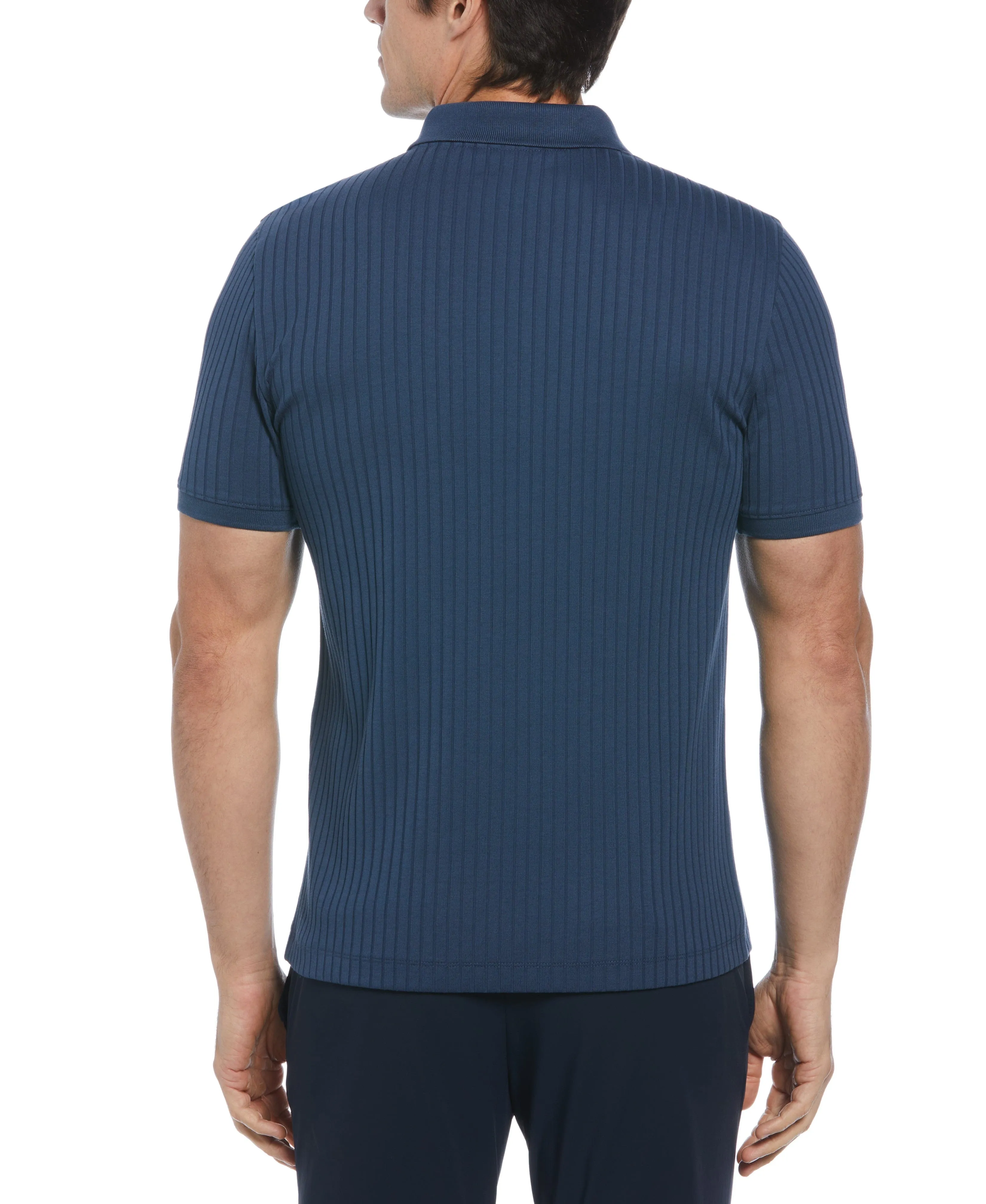 Quarter Zip Ribbed Polo