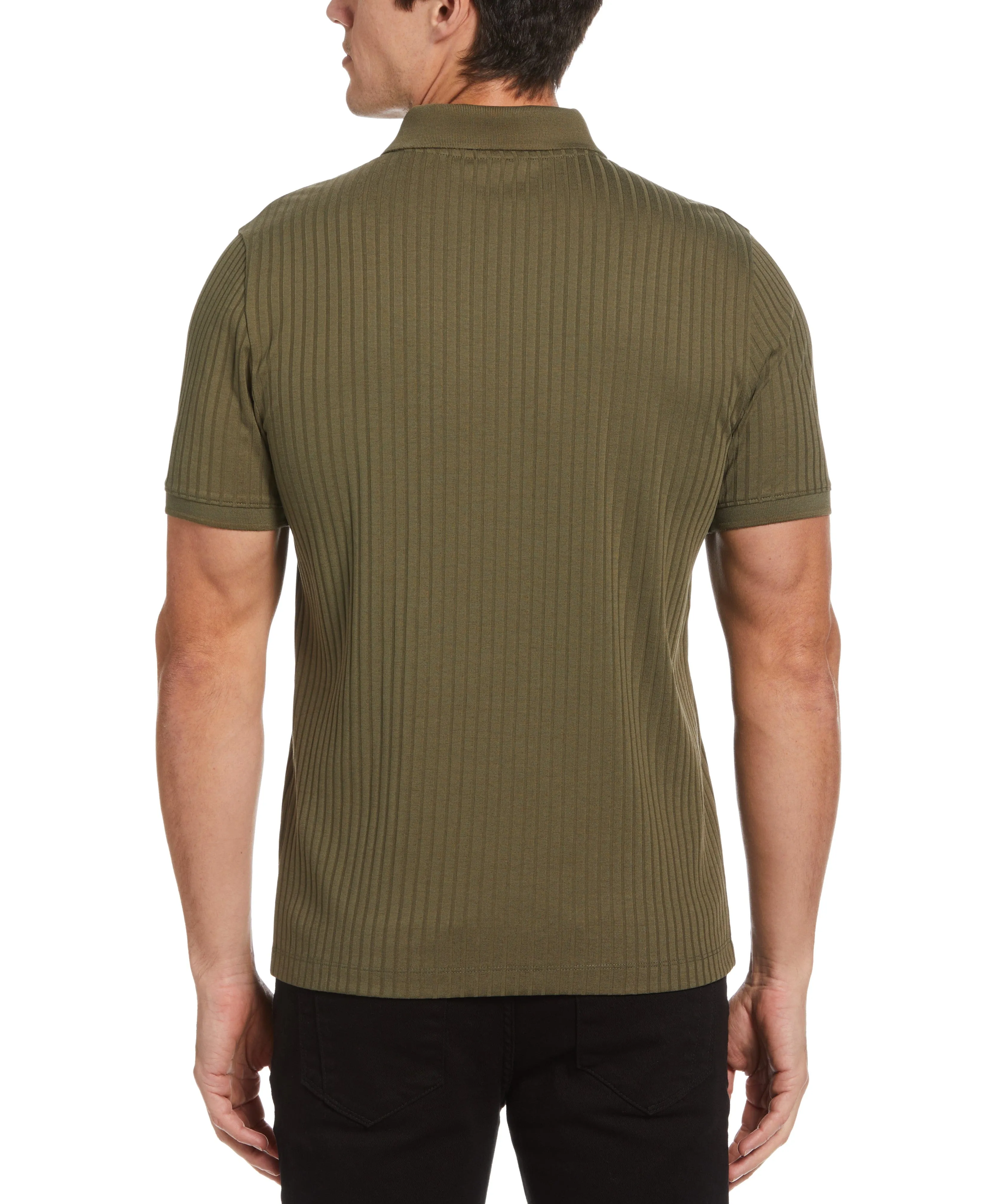 Quarter Zip Ribbed Polo