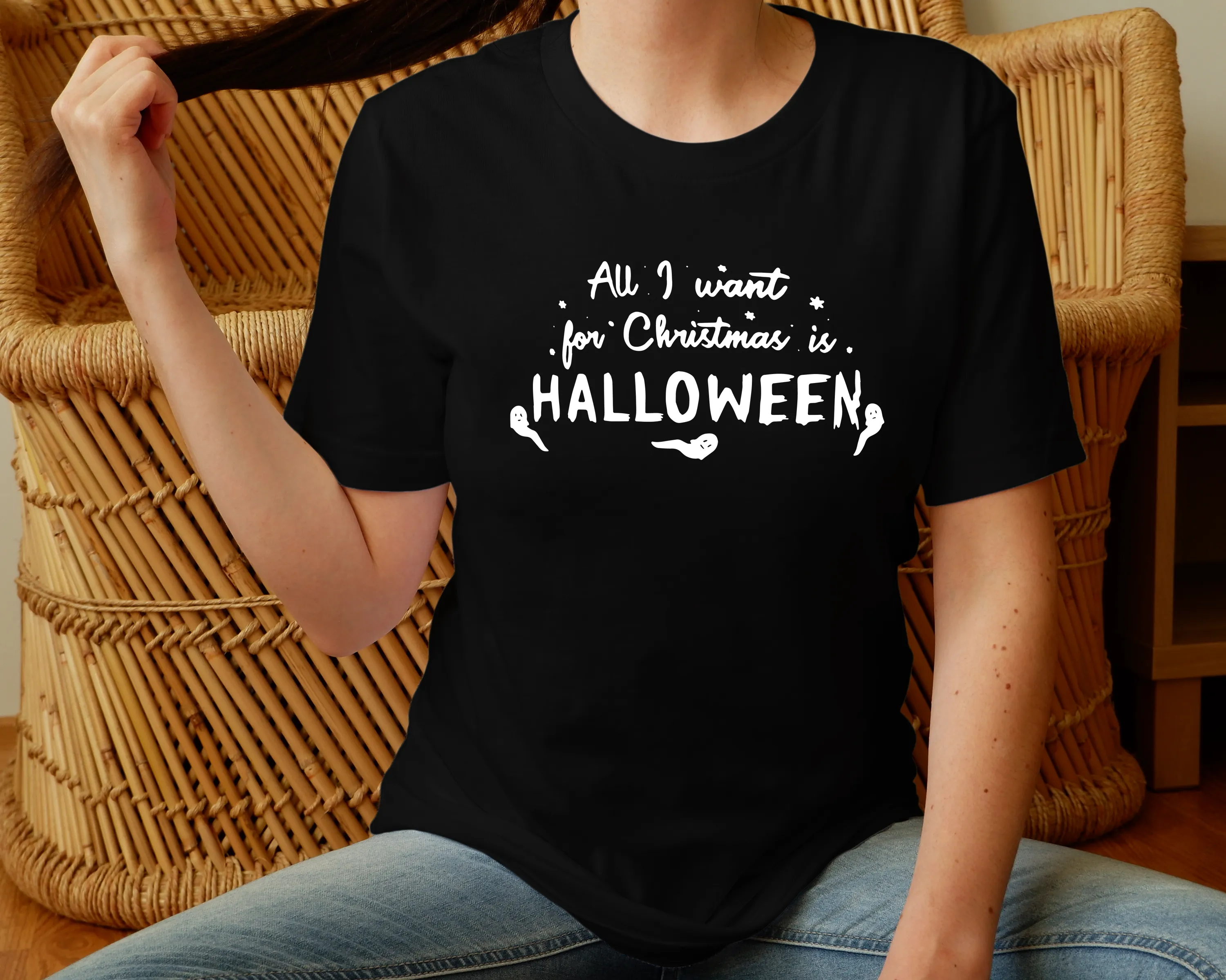 "All I Want For Christmas Is Halloween" Tee - Unisex Shirt