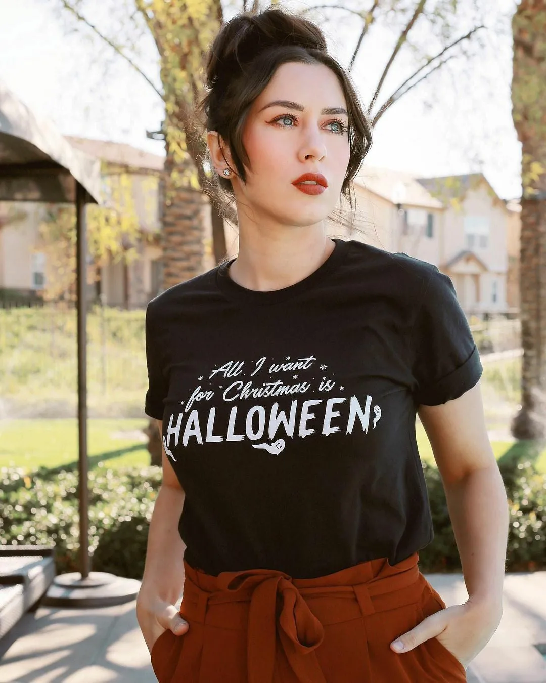 "All I Want For Christmas Is Halloween" Tee - Unisex Shirt