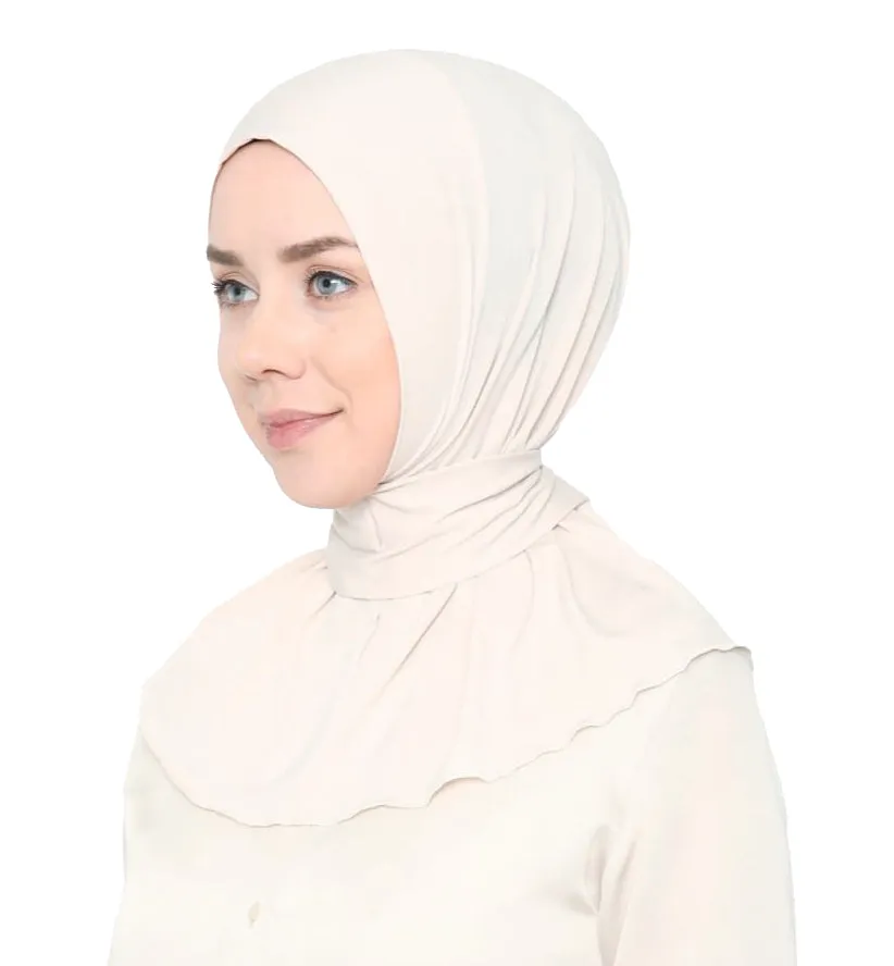 Ready To Go Instant Hijab for Ladies Girls Women With Tie Back Buttons Premium Quality Jersey Scarf