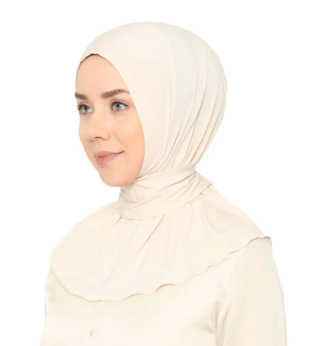 Ready To Go Instant Hijab for Ladies Girls Women With Tie Back Buttons Premium Quality Jersey Scarf