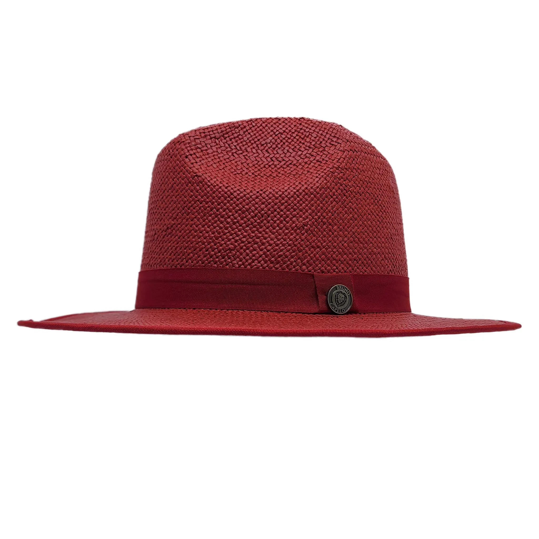 Red Contrast Bottom Straw Hat