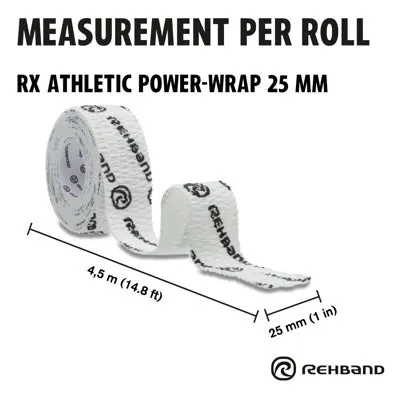 Rehband RX Athletic Power Wrap 25mm White 3 Pack