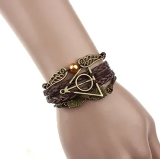 Retro Rope Owl Wings Bracelet