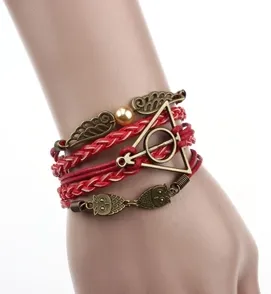 Retro Rope Owl Wings Bracelet