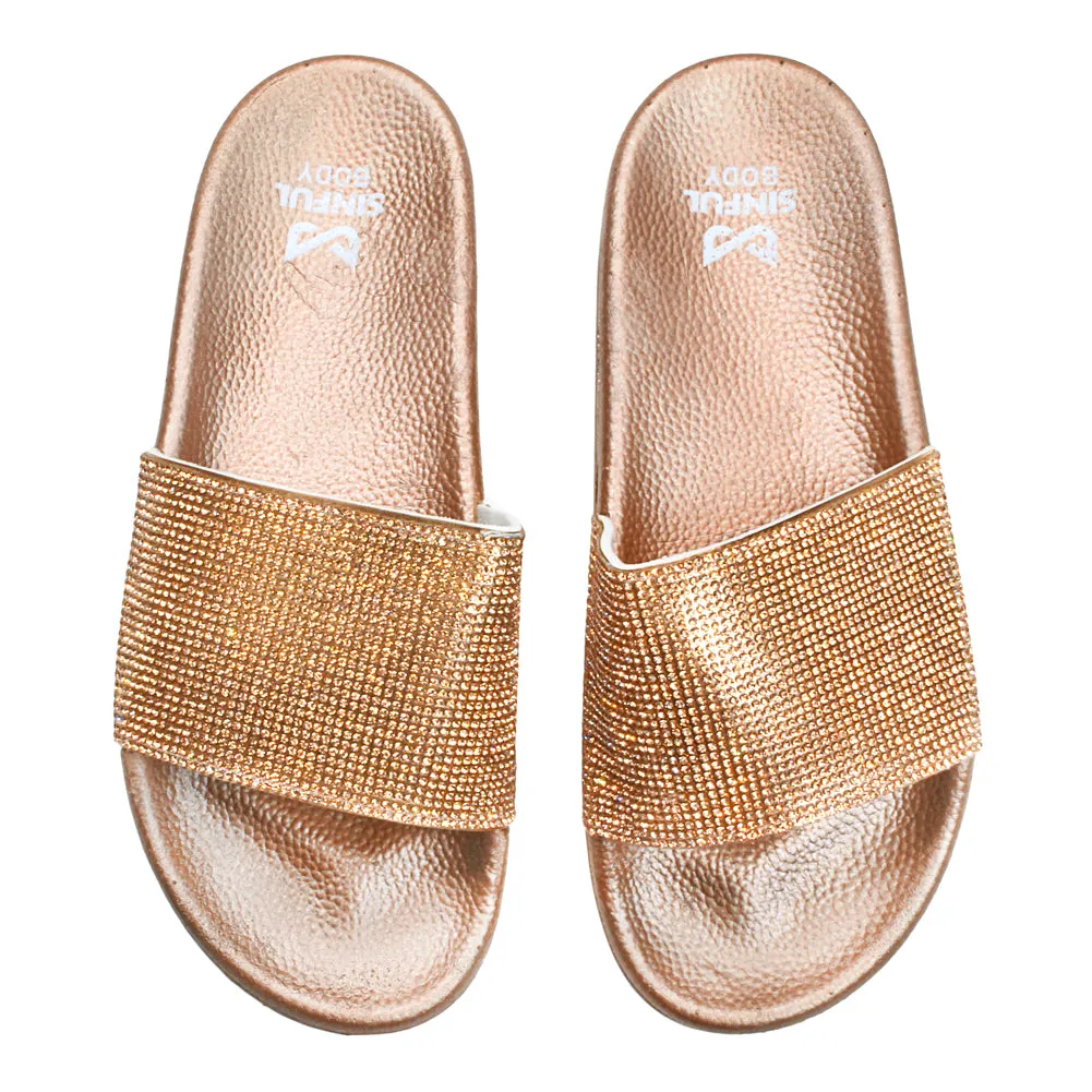 Rhinestone Slide Sandals