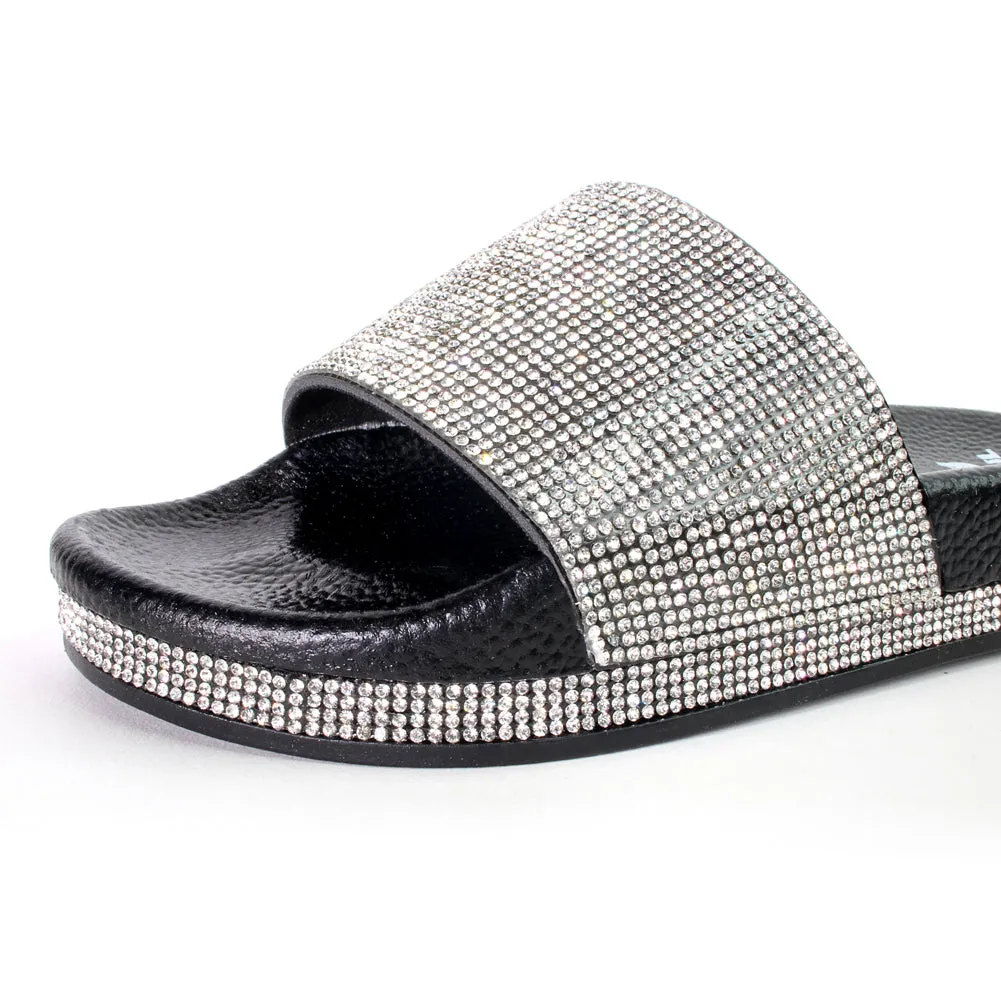 Rhinestone Slide Sandals