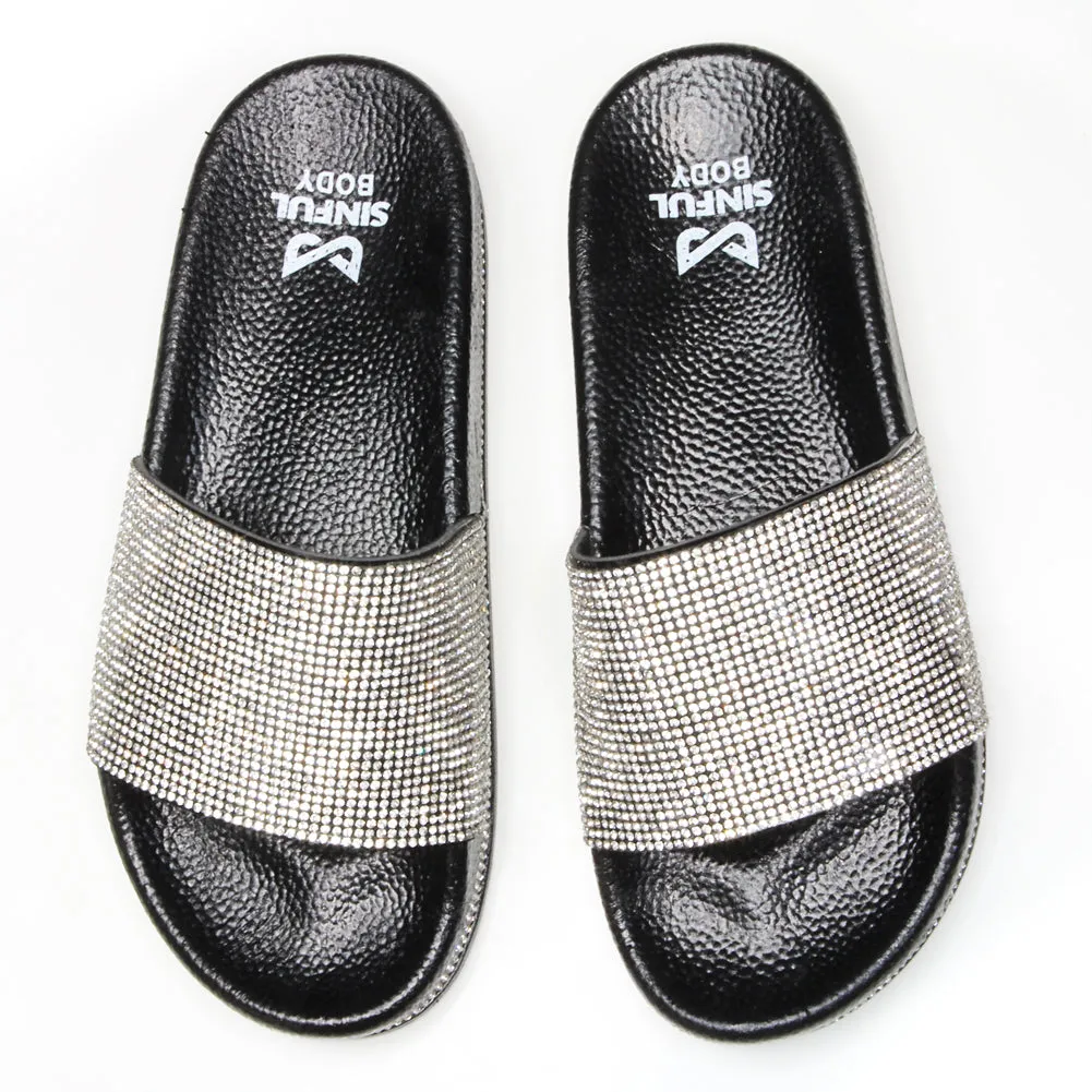 Rhinestone Slide Sandals