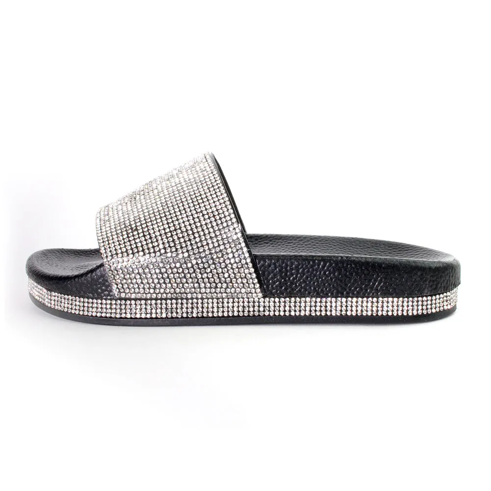 Rhinestone Slide Sandals