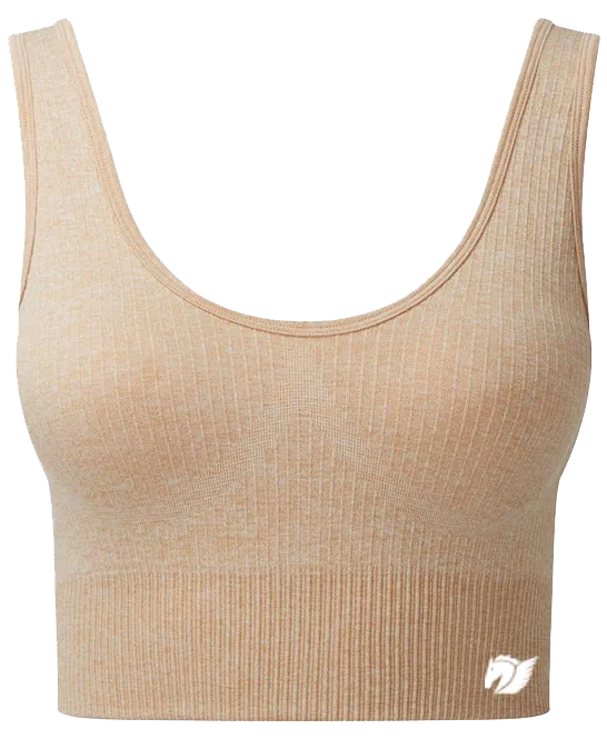 Ribbed Seamless Multi-Sport Bra - Nude Melange