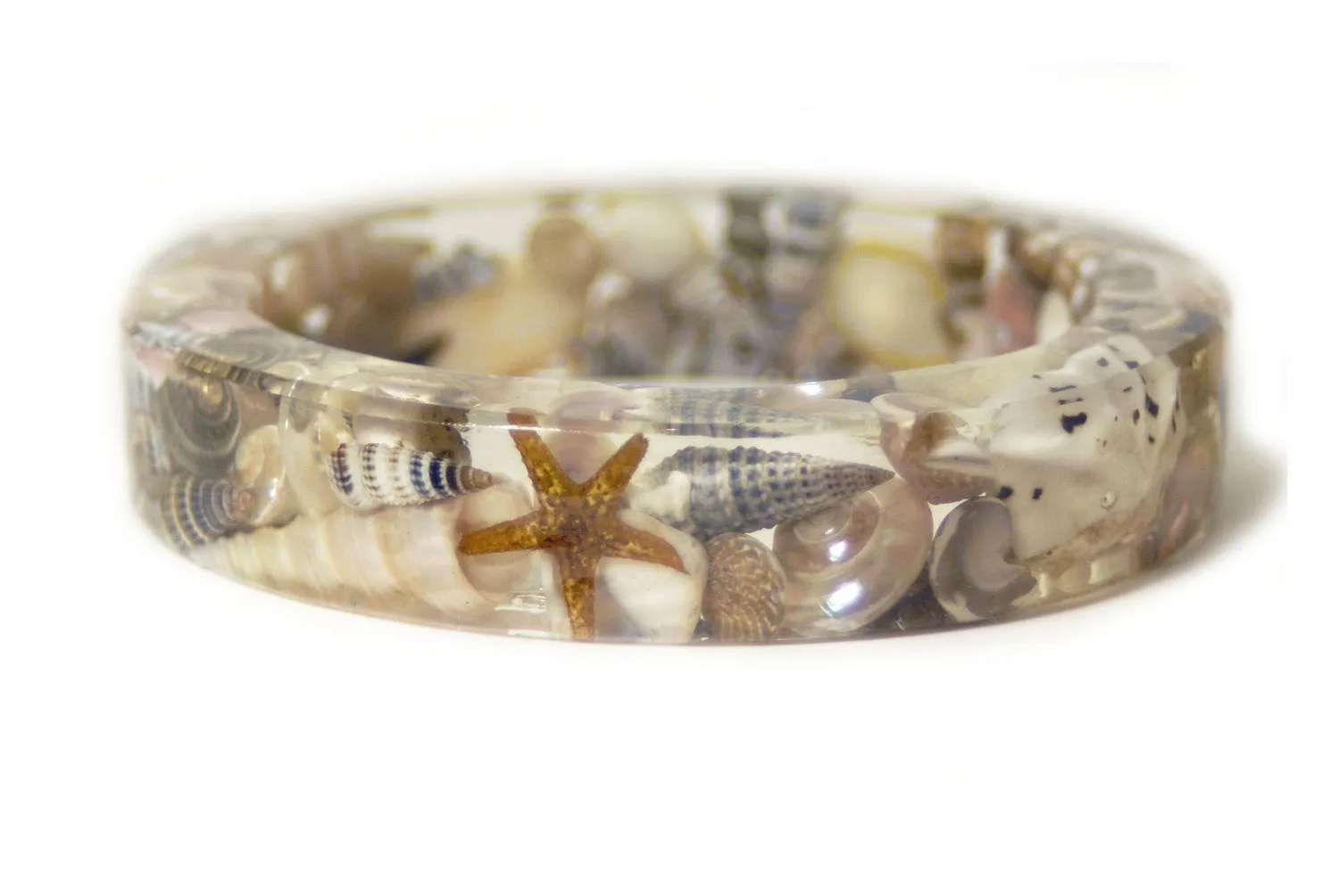 Round Seashell Resin Bracelet