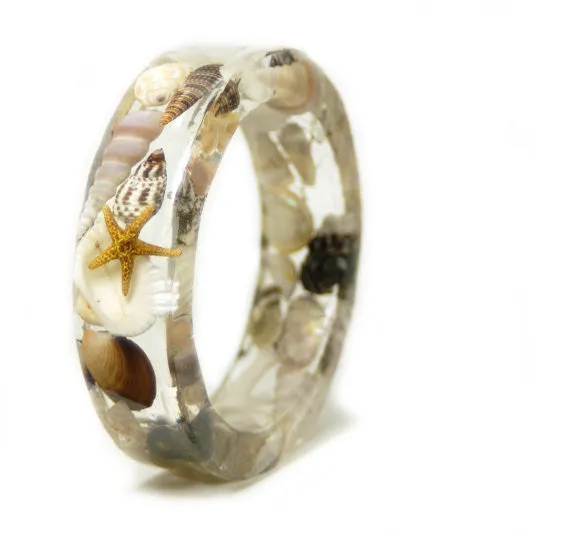 Round Seashell Resin Bracelet