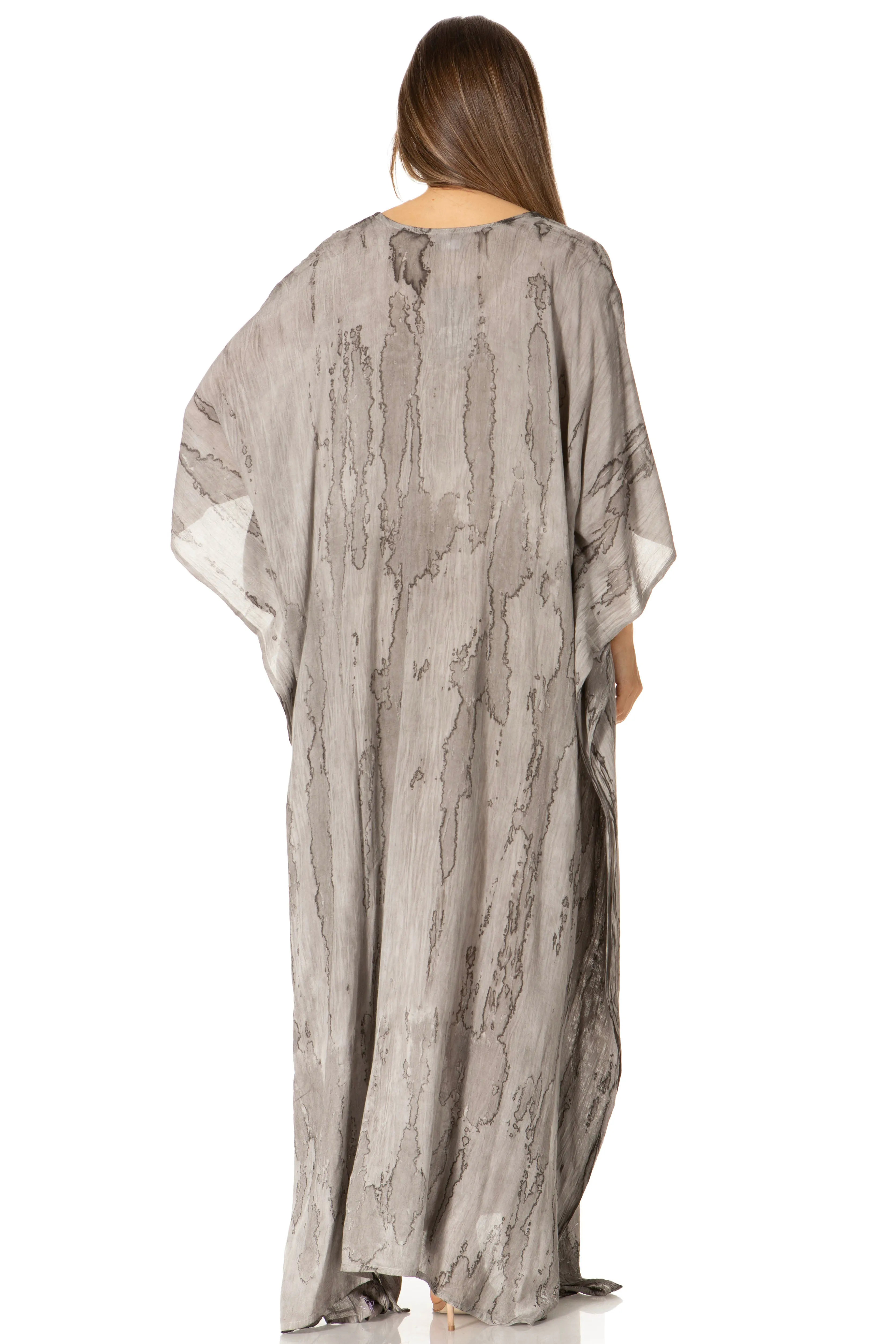 Sakkas Catia Women's Boho-Style Long Maxi Caftan for Lounging and Casual Wear