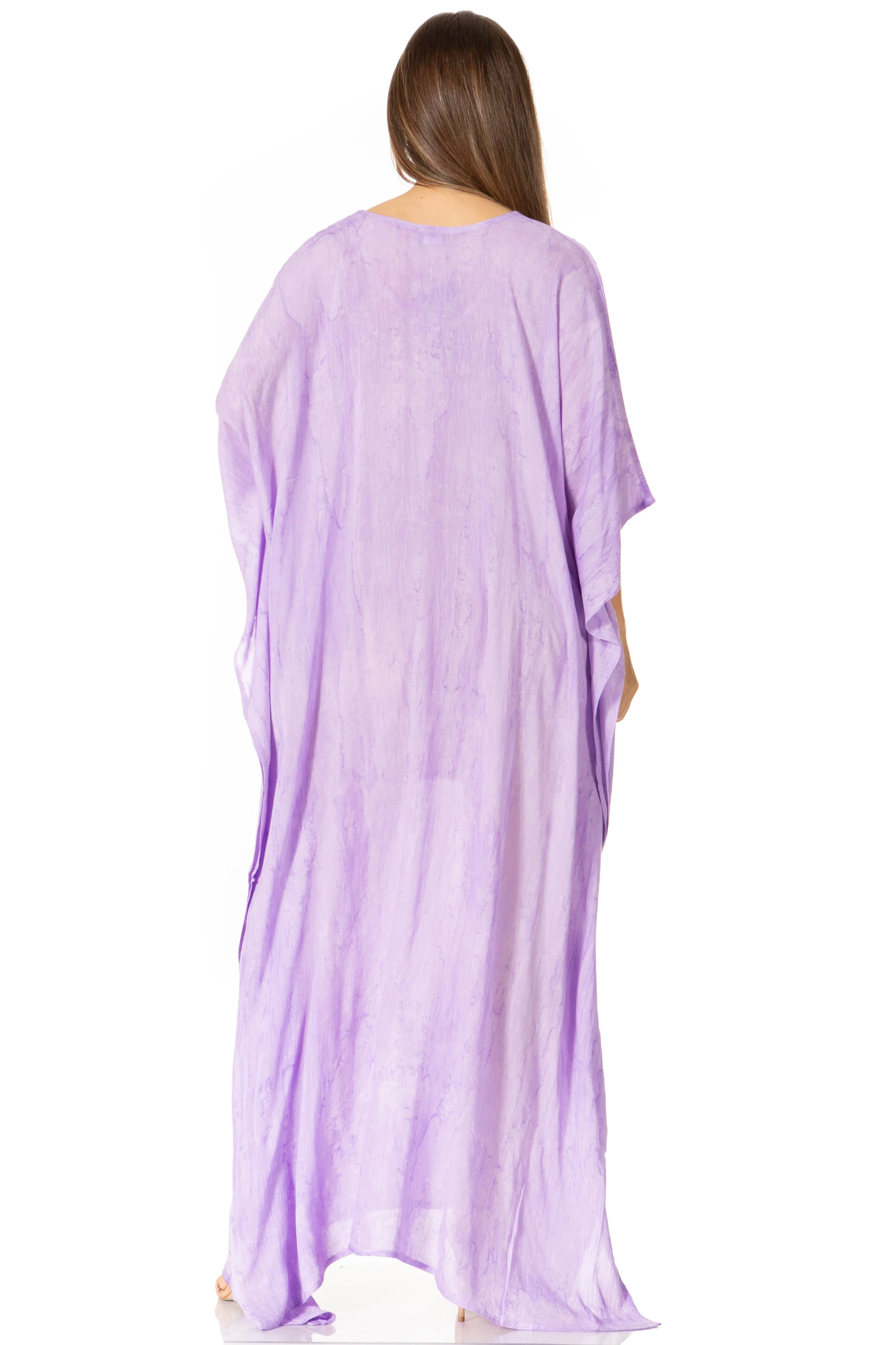 Sakkas Catia Women's Boho-Style Long Maxi Caftan for Lounging and Casual Wear