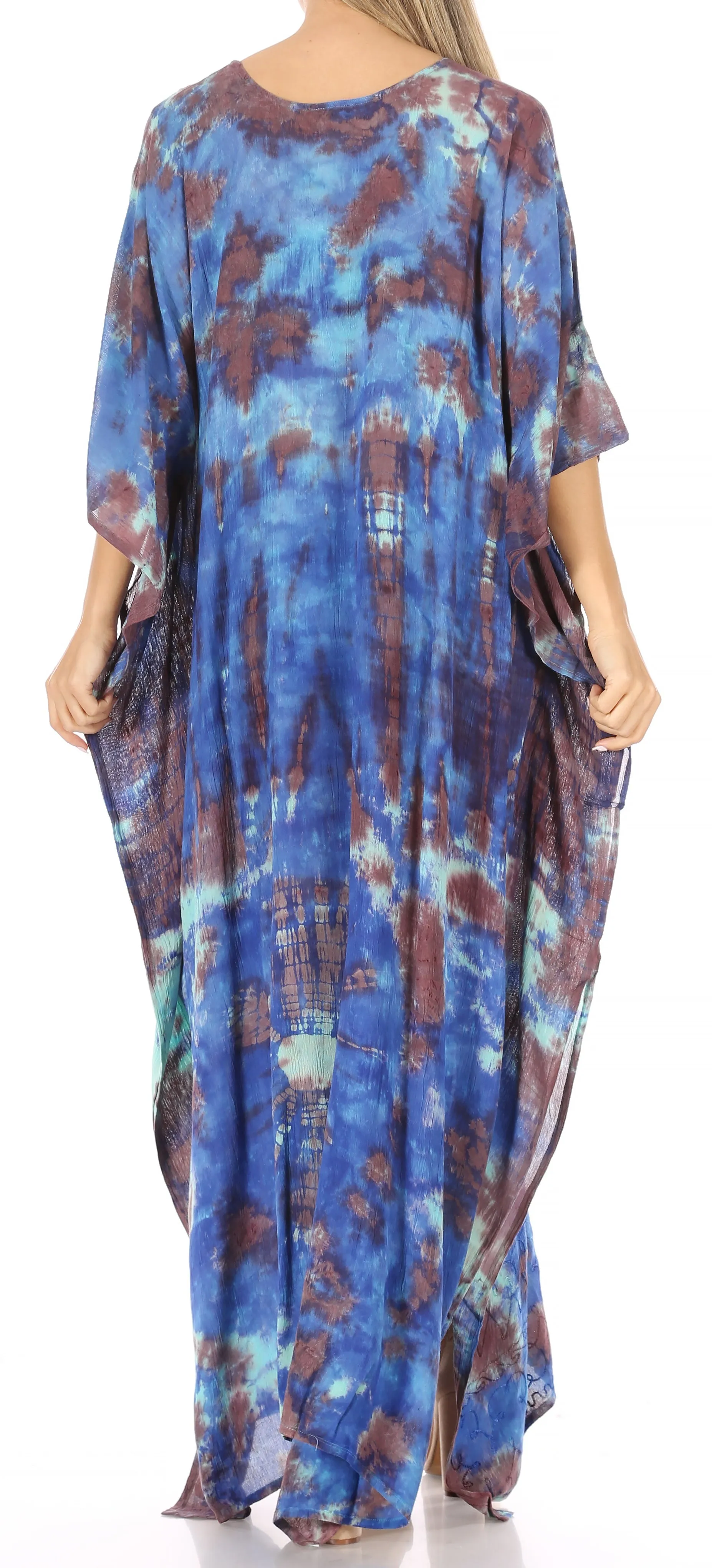 Sakkas Catia Women's Boho-Style Long Maxi Caftan for Lounging and Casual Wear