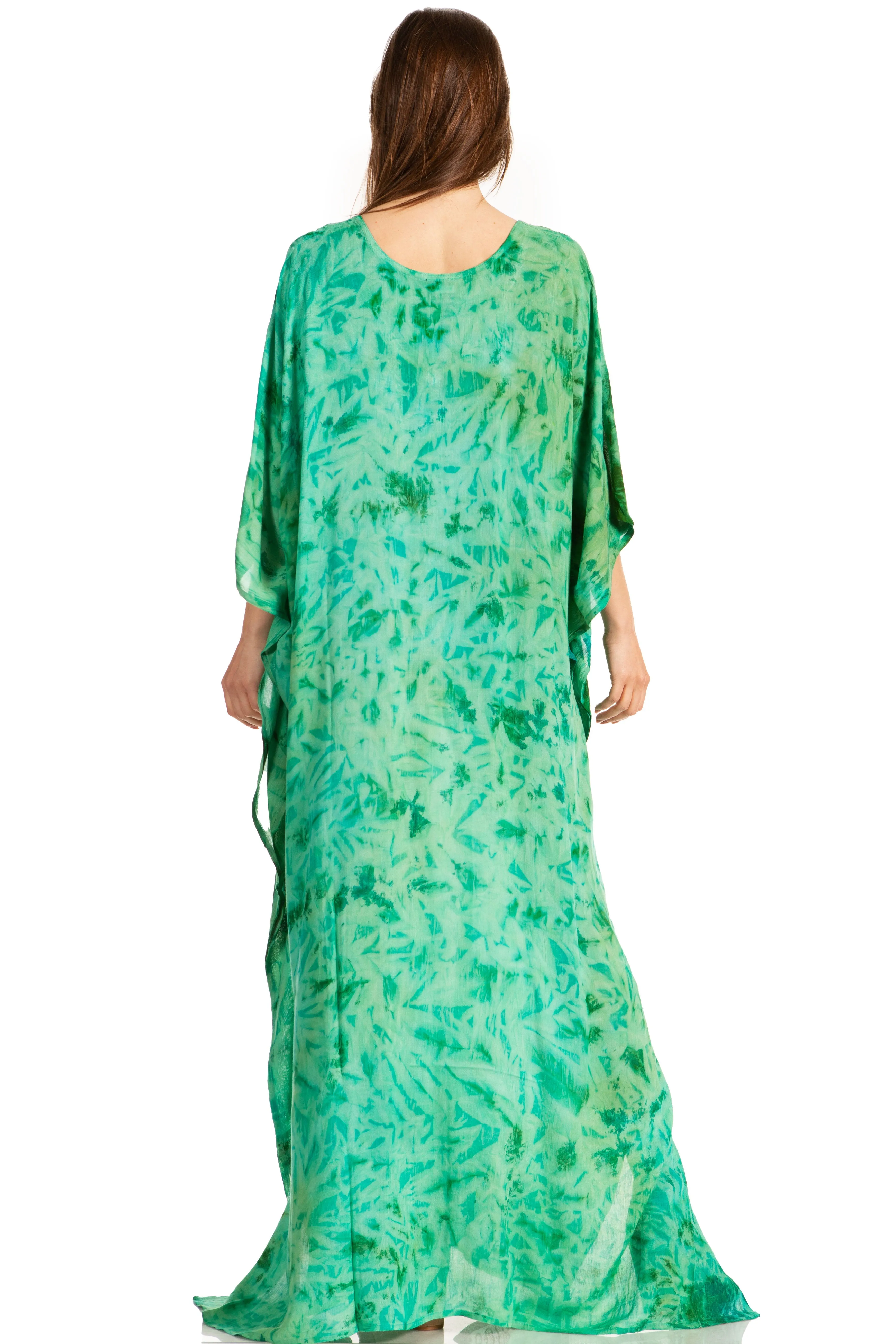 Sakkas Catia Women's Boho-Style Long Maxi Caftan for Lounging and Casual Wear