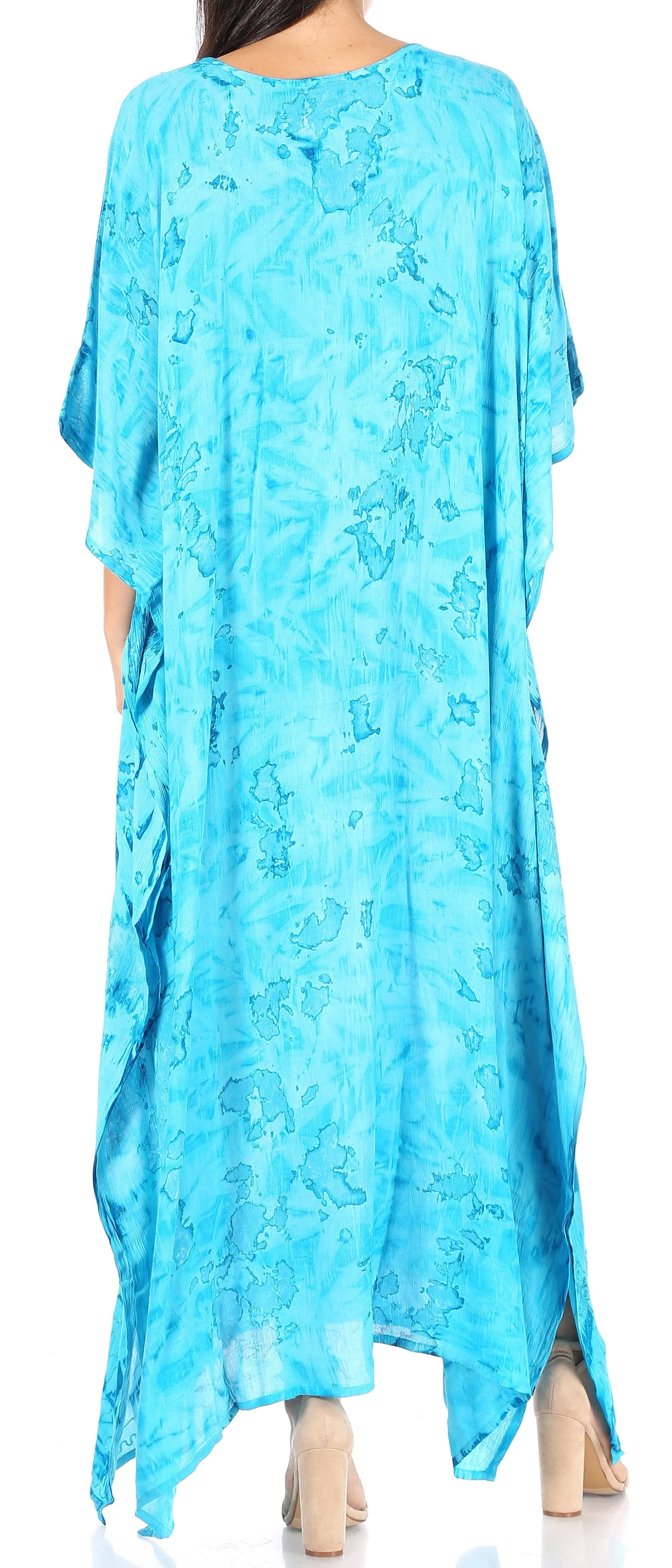 Sakkas Catia Women's Boho-Style Long Maxi Caftan for Lounging and Casual Wear