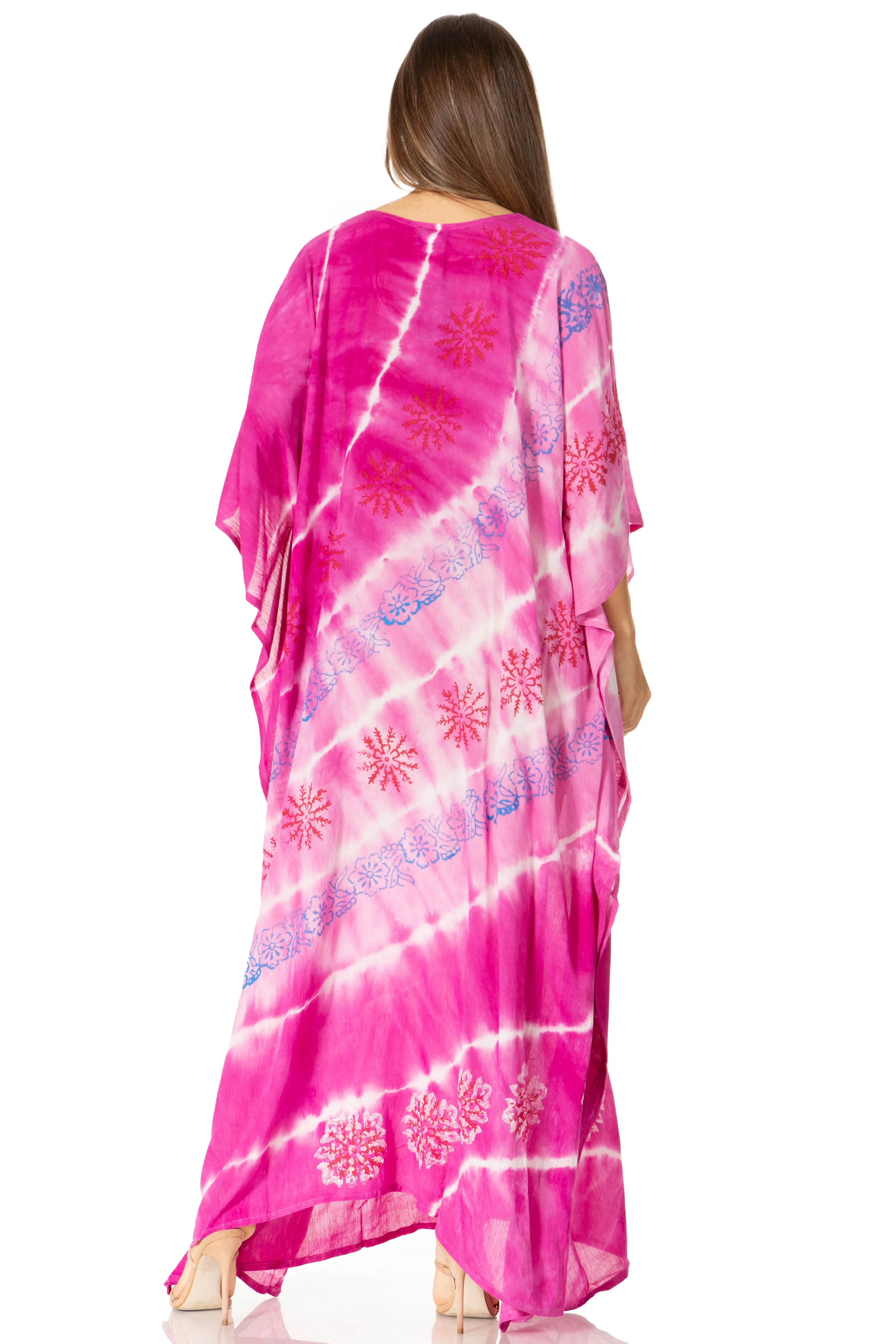 Sakkas Catia Women's Boho-Style Long Maxi Caftan for Lounging and Casual Wear