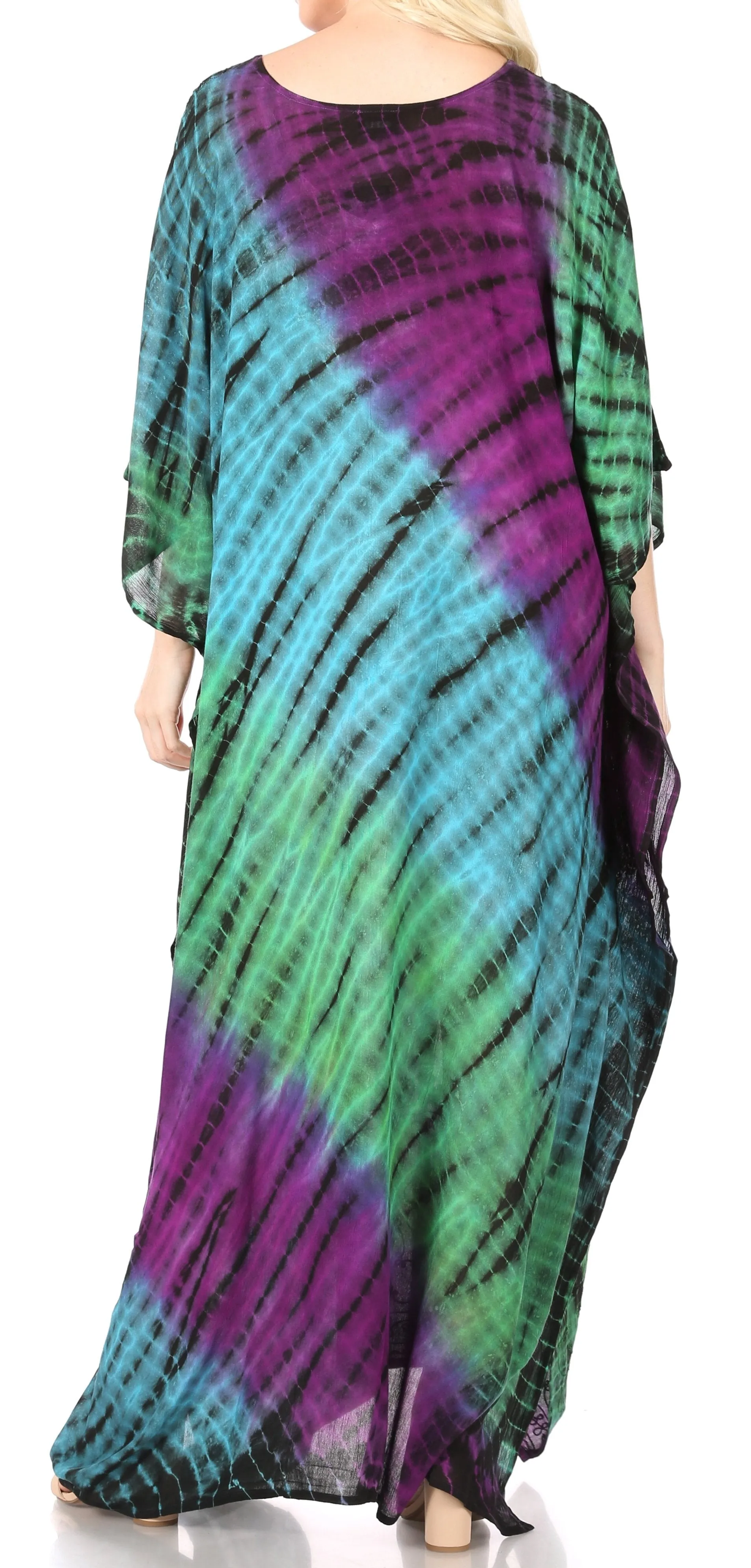 Sakkas Catia Women's Boho-Style Long Maxi Caftan for Lounging and Casual Wear