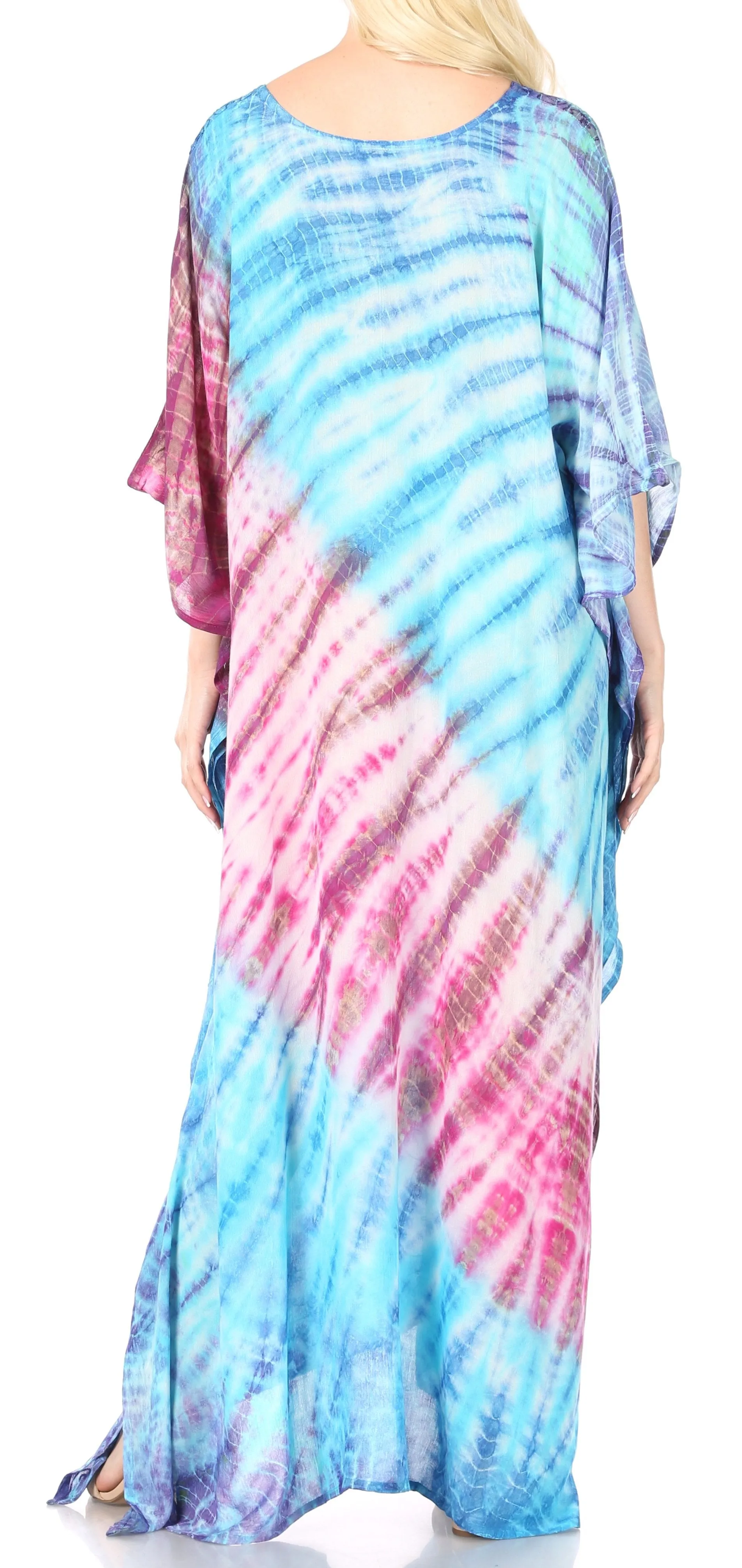 Sakkas Catia Women's Boho-Style Long Maxi Caftan for Lounging and Casual Wear