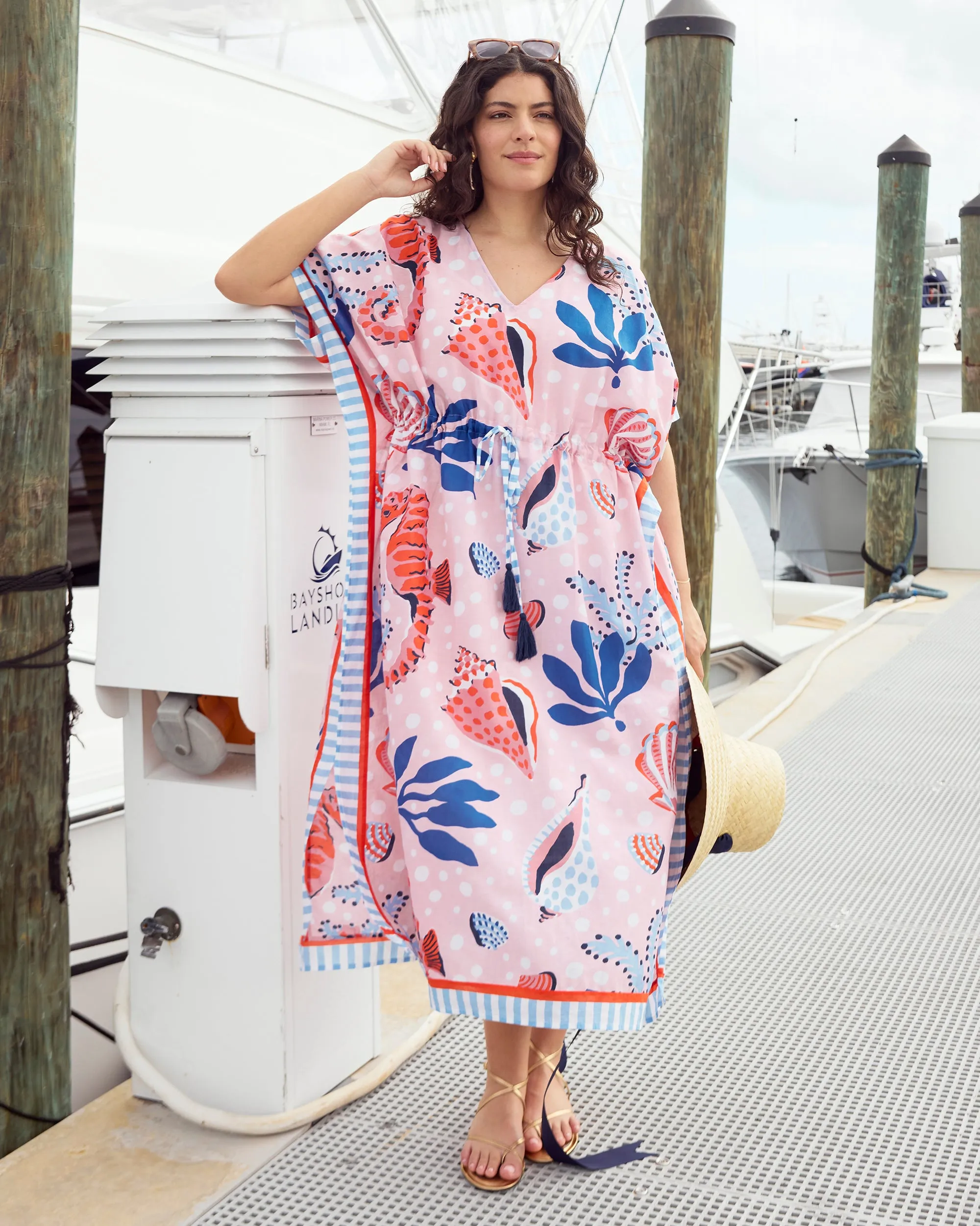 Seahorse Haven - Dockside Dinner Caftan - Vintage Convertible