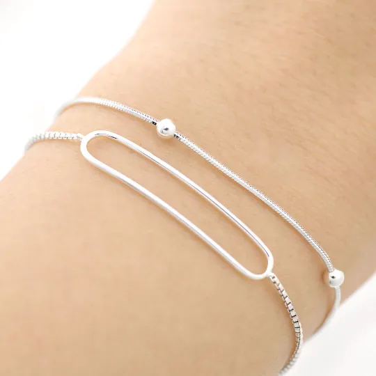 Snake ball chain Bracelet - Silver