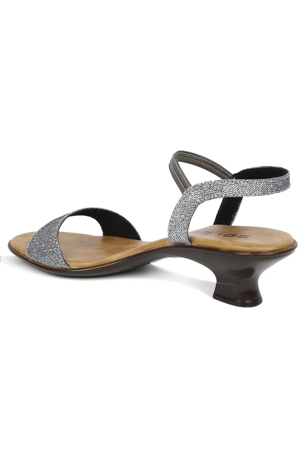 SOLES Shimmering Metallic Heels Sandals - Sparkle with Every Step