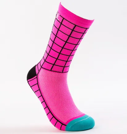 Sports Athletic Socks Mid-Calf Breathable Fabric 6 Color Combinations