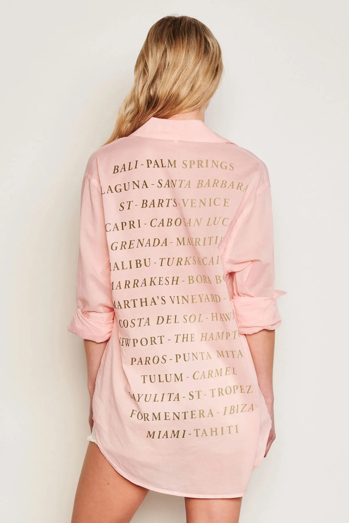 Sundry Destinations Oversized Shirt in Candy