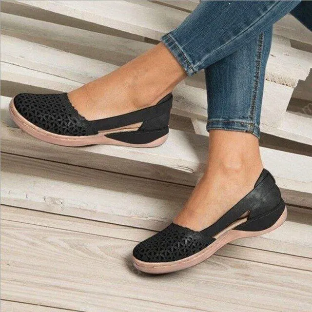 🧡Wedges Orthopedic Hollow Out PU Summer Vintage Sandals