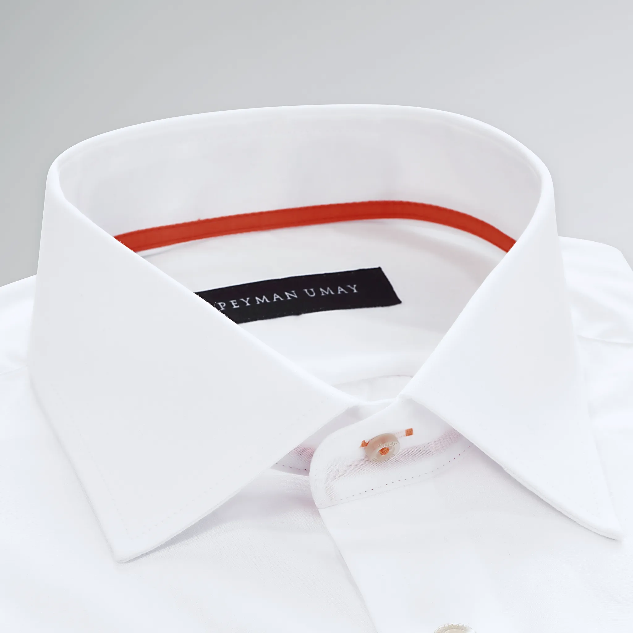 White Orange Cotton Shirt