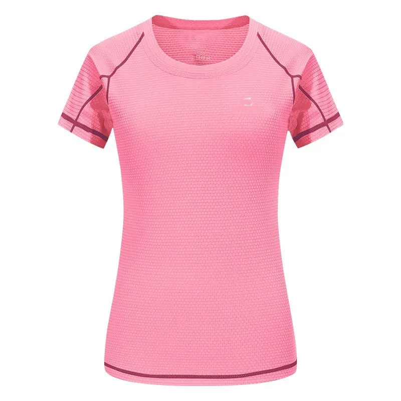 Womens Moisture Wicking Sports Shirt Breathable 5 Colors 6 Sizes