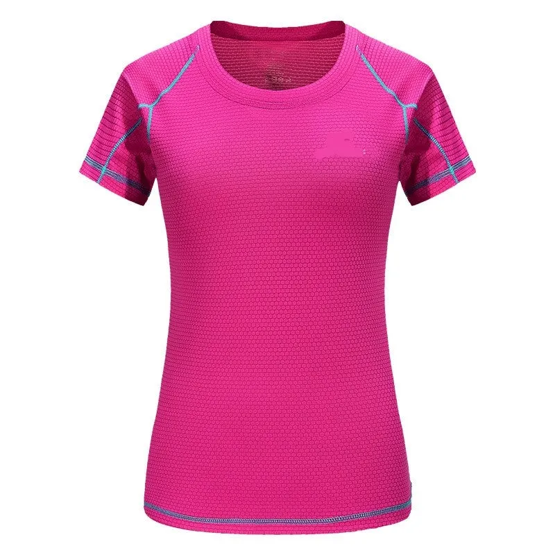 Womens Moisture Wicking Sports Shirt Breathable 5 Colors 6 Sizes